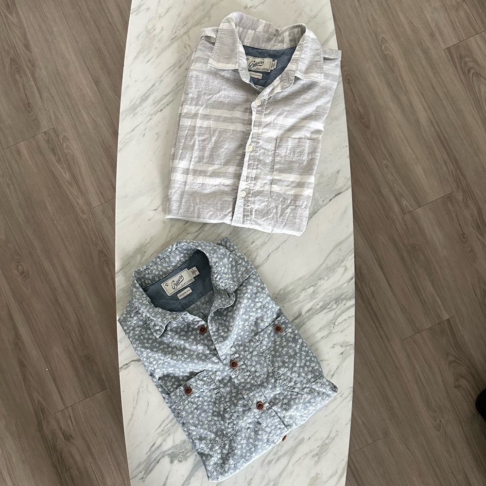 Grayers short sleeve cotton button down- 2 pk sz S